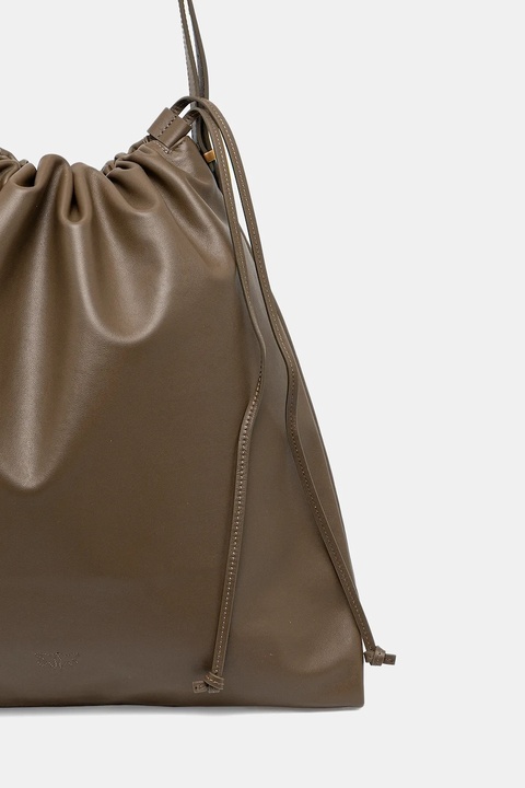 Pinko torebka skórzana kolor brązowy 104364 A270 - zdjęcie produktu nr 2