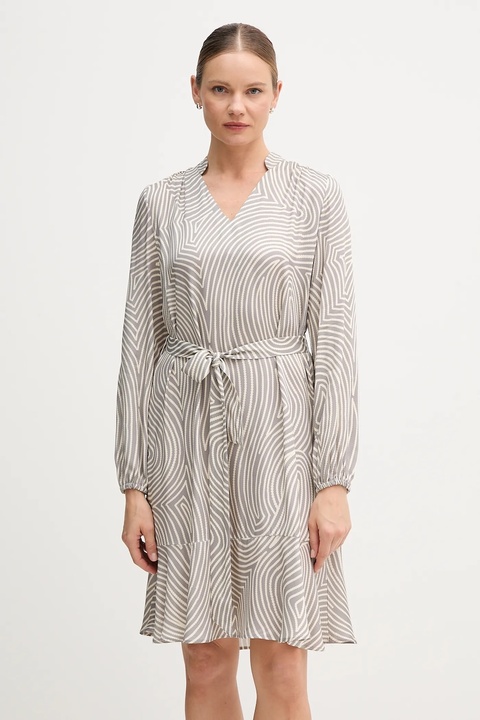 Marc Aurel sukienka wiskozowa kolor szary mini oversize 6577-1000-24812 - zdjęcie produktu nr 1