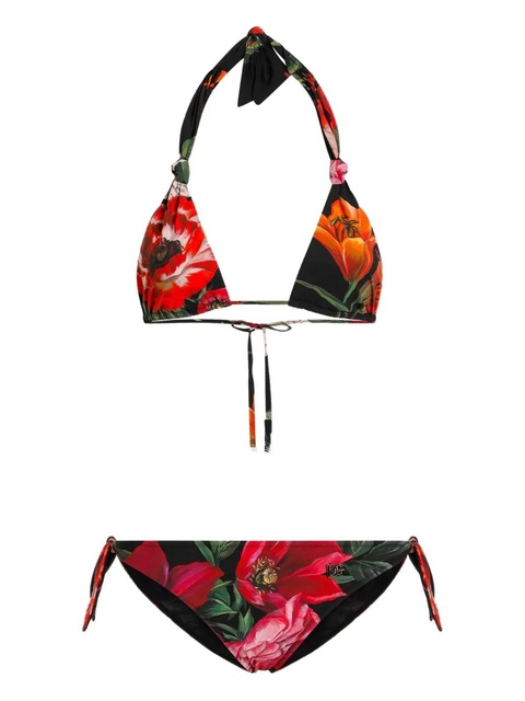 Dolce & Gabbana floral-print swimsuit - Black - zdjęcie produktu nr 1