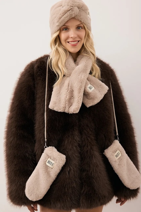 Bizuu rękawiczki ROKKA damskie kolor beżowy ROKKA BEŻOWY - zdjęcie produktu nr 1