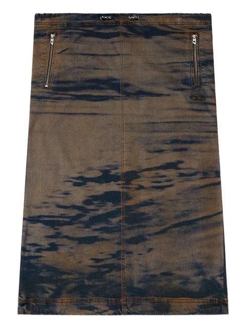 Diesel O-Mirtow-Den drawstring tie-dye skirt - Black - zdjęcie produktu nr 1