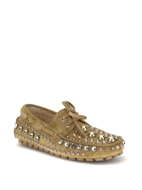 Valentino Garavani crystal-embellished loafers - Brown - zdjęcie produktu nr 2