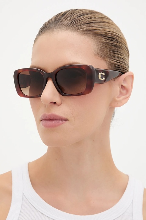 Coach okulary przeciwsłoneczne damskie kolor brązowy 0HC8435U - zdjęcie produktu nr 1