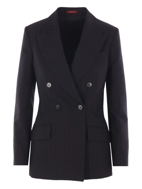 Gucci pinstripe-pattern double-breasted jacket - Blue - zdjęcie produktu nr 1