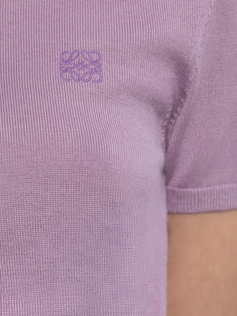 LOEWE fine-ribbed polo shirt - Purple - zdjęcie produktu nr 2