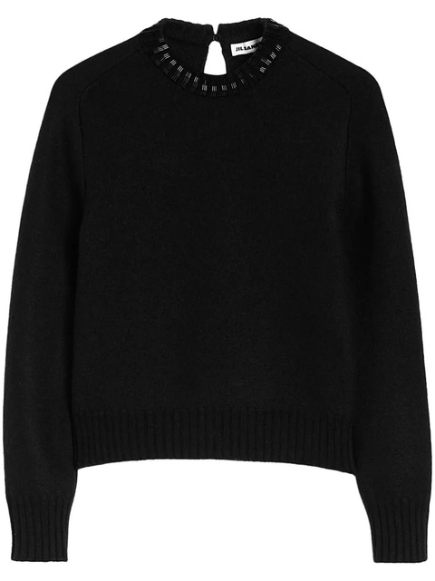 Jil Sander embroidered jumper - Black - zdjęcie produktu nr 1
