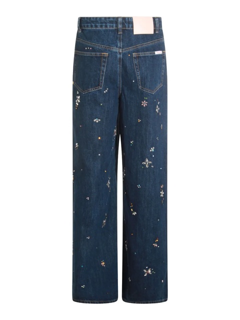 Self-Portrait crystal-embellished jeans - Blue - zdjęcie produktu nr 1