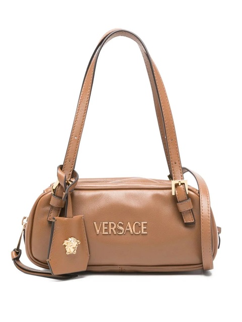 Versace logo-plaque top-handle bag - Brown - zdjęcie produktu nr 1