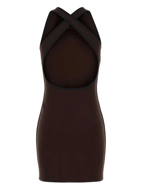Miu Miu open-back mini dress - Brown - zdjęcie produktu nr 2