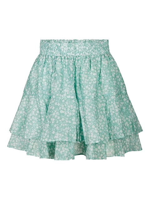 MC2 Saint Barth Eivissa floral ruffled mini skirt - Green - zdjęcie produktu nr 1