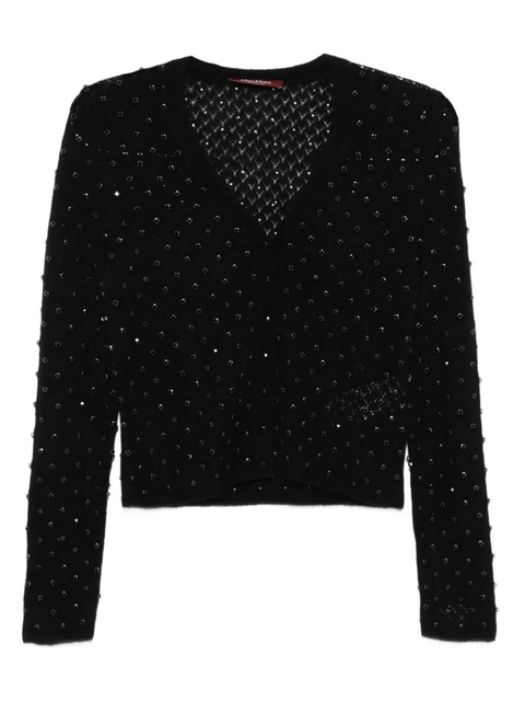 Max Mara embellished v-neck cardigan - Black - zdjęcie produktu nr 1