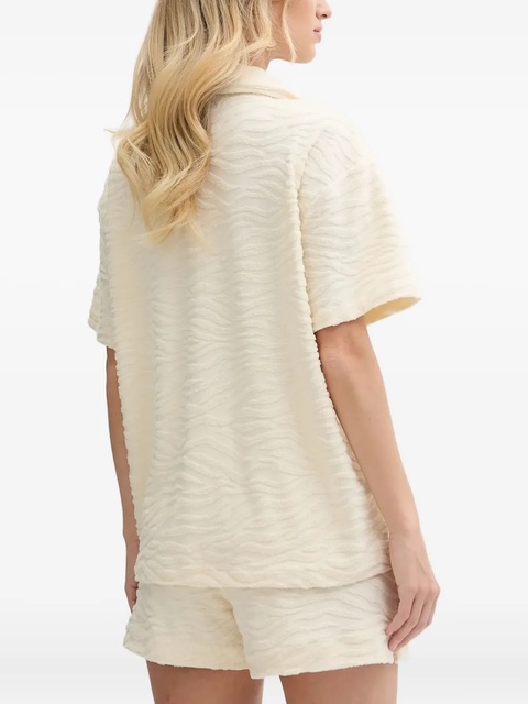 MC2 Saint Barth wave-textured shirt - White - zdjęcie produktu nr 1