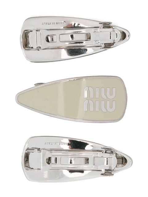 Miu Miu hair clip set - Silver - zdjęcie produktu nr 2