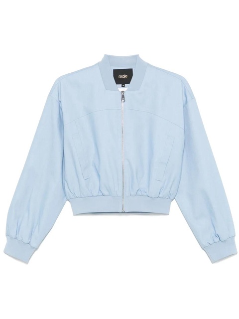 Maje cropped bomber jacket - Blue - zdjęcie produktu nr 1