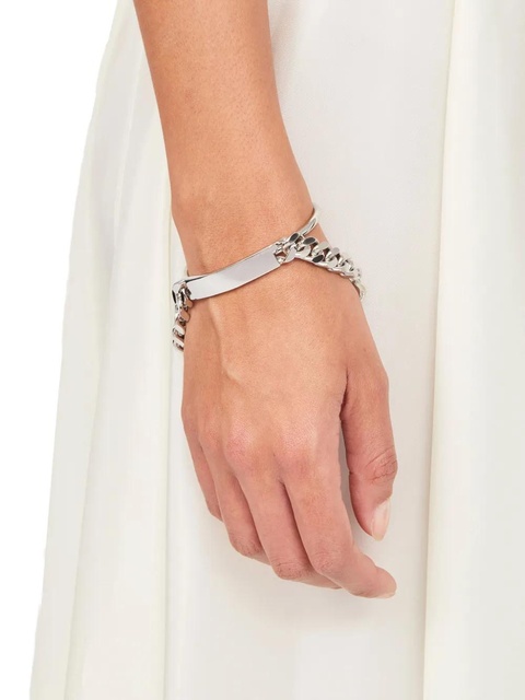 MM6 Maison Margiela chain-detail cuff bracelet - Silver - zdjęcie produktu nr 2