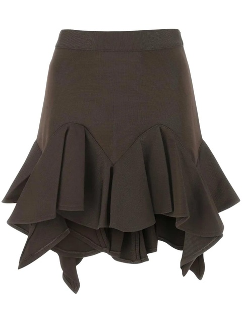 Givenchy ruffle-detail mini skirt - Brown - zdjęcie produktu nr 1