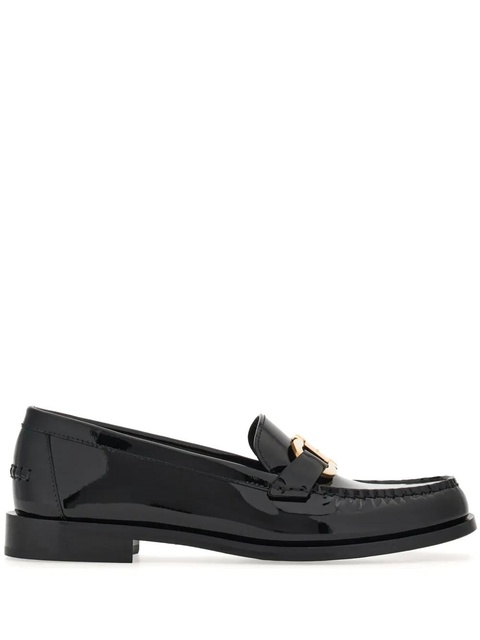 Ferragamo Gancini-buckle leather loafers - Black - zdjęcie produktu nr 1