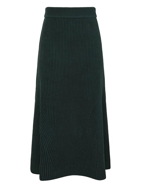 ZIMMERMANN Hypnotic ribbed midi skirt - Green - zdjęcie produktu nr 1