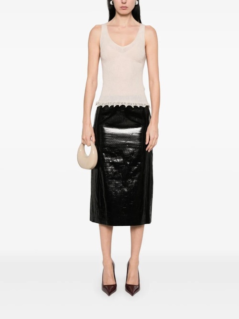 Blumarine ribbed tank top - Neutrals - zdjęcie produktu nr 2