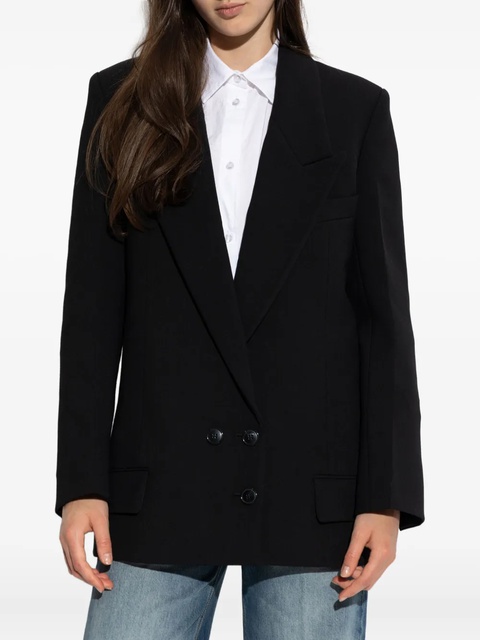 Victoria Beckham double-breasted peak-lapel jacket - Black - zdjęcie produktu nr 2