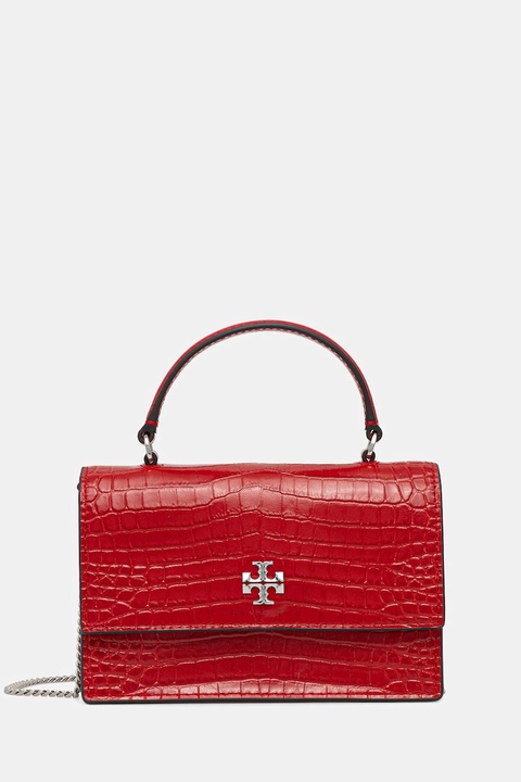 Tory Burch torebka skórzana Kira Croc Mini Top kolor czerwony 174400.600 - zdjęcie produktu nr 1