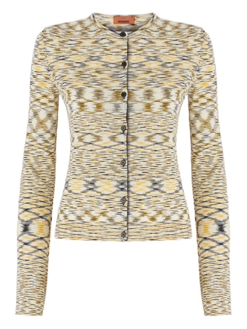 Missoni patterned wool-blend cardigan - Yellow - zdjęcie produktu nr 1