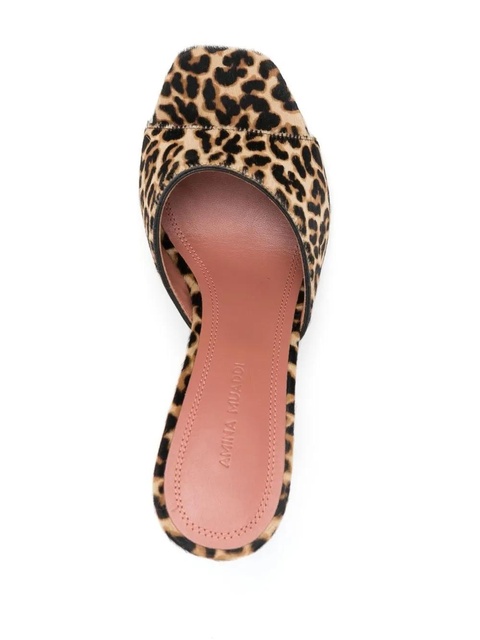 Amina Muaddi leopard-print open-toe sandals - Neutrals - zdjęcie produktu nr 2