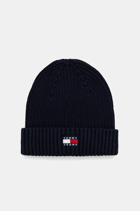 Tommy Jeans czapka bawełniana kolor granatowy AW0AW17899 - zdjęcie produktu nr 1
