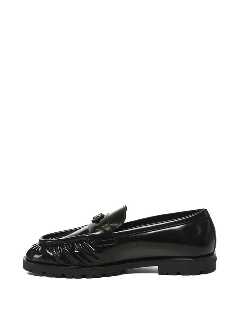 PINKO pleated logo-plaque loafers - Blacks and greys - zdjęcie produktu nr 2