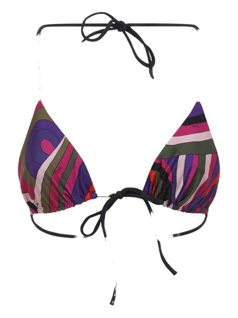 PUCCI abstract-print triangle bikini top - Green - zdjęcie produktu nr 2