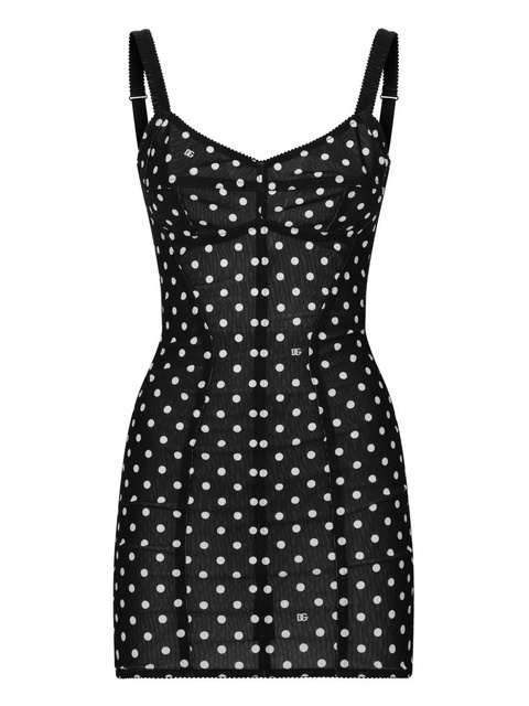Dolce & Gabbana polka-dot corset minidress - Black - zdjęcie produktu nr 2