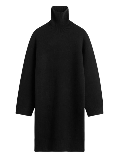 TOTEME turtleneck ribbed knit mini dress - Black - zdjęcie produktu nr 1