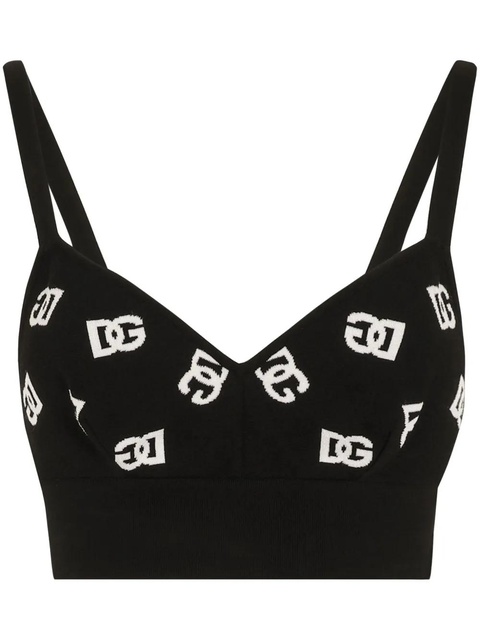 Dolce & Gabbana DG logo knit top - Black - zdjęcie produktu nr 1