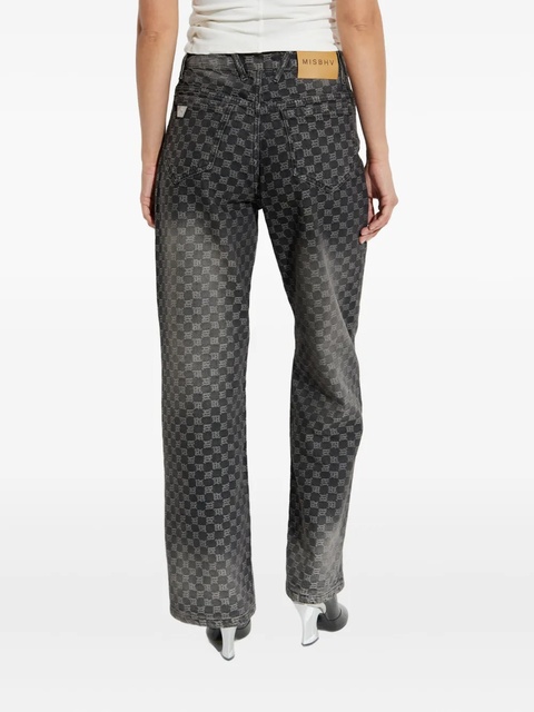 MISBHV monogram-check jeans - Black - zdjęcie produktu nr 2