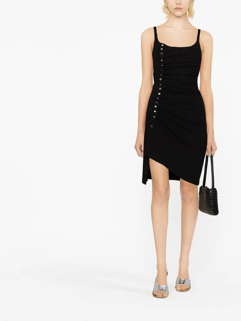 Rabanne button-detailed draped minidress - Black - zdjęcie produktu nr 2