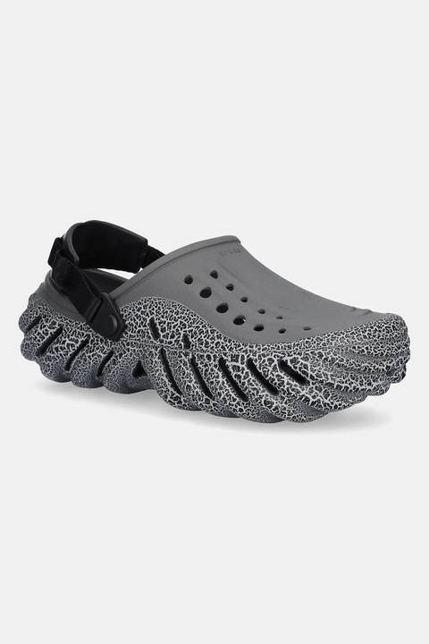 Crocs klapki Echo Crackle Clog kolor szary 211630 - zdjęcie produktu nr 1