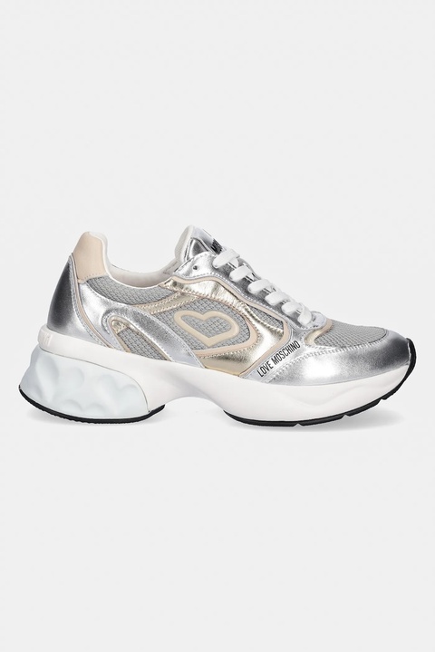 Love Moschino sneakersy kolor srebrny JA15296G1MIQG90A - zdjęcie produktu nr 1
