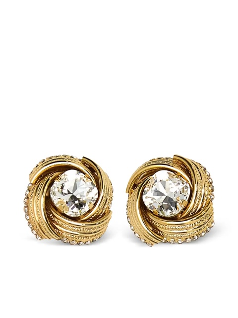 Alessandra Rich crystal-embellished earrings - Gold - zdjęcie produktu nr 2