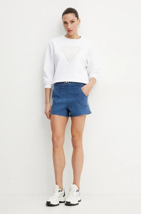 Guess bluza damska kolor biały z aplikacją W5GQ12 KBKM0 - zdjęcie produktu nr 2