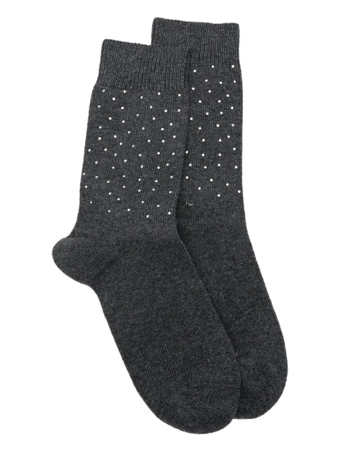 SANDRO crystal-embellished socks - Grey - zdjęcie produktu nr 1