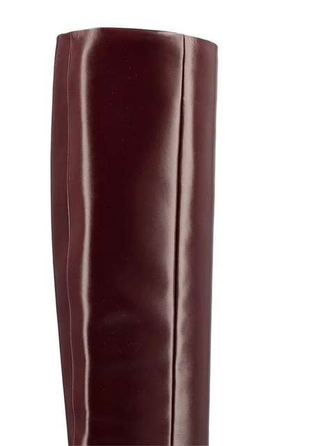 Saint Laurent 75mm Jill leather boots - Red - zdjęcie produktu nr 2