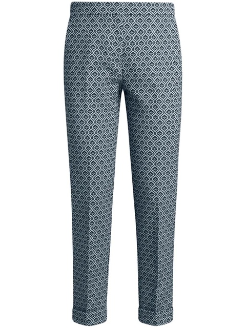 ETRO floral-jacquard trousers - Blue - zdjęcie produktu nr 1
