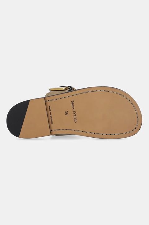 Marc O'Polo klapki zamszowe STINA 1B damskie kolor beżowy 50318691102100 - zdjęcie produktu nr 2