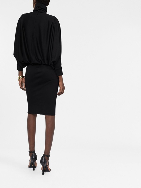 Saint Laurent roll-neck mini dress - Black - zdjęcie produktu nr 2