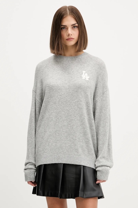 New Era sweter z domieszką wełny damski kolor szary lekki 60684495 - zdjęcie produktu nr 1