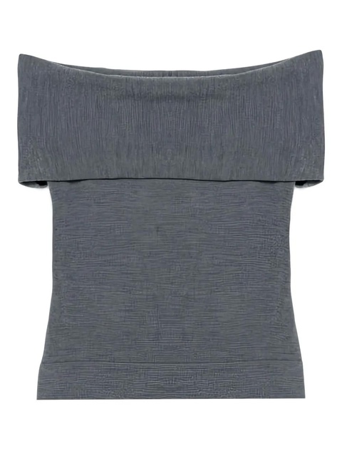 Simkhai Callahan off-shoulder top - Grey - zdjęcie produktu nr 1
