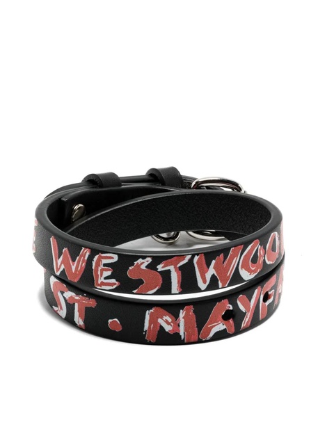 Vivienne Westwood Orb-embellished leather bracelet - Black - zdjęcie produktu nr 2