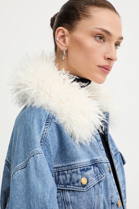 MICHAEL Michael Kors kurtka jeansowa kolor niebieski przejściowa MF510C8FAU - zdjęcie produktu nr 2