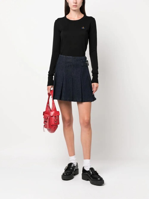 Vivienne Westwood logo-embroidered virgin-wool jumper - Black - zdjęcie produktu nr 2