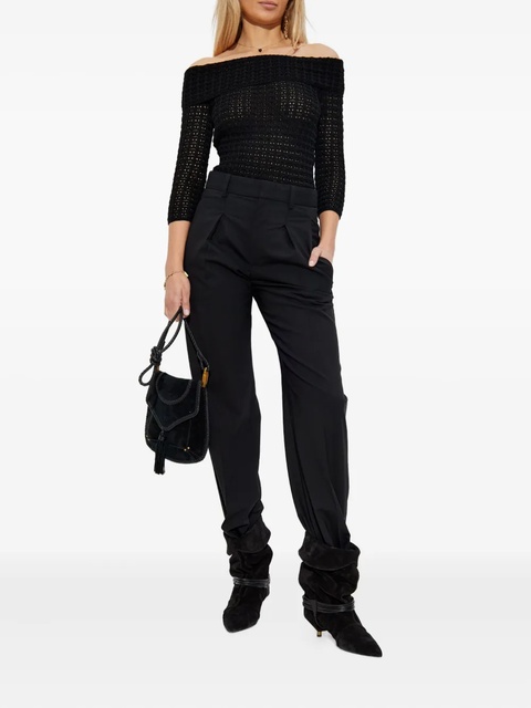ISABEL MARANT off-shoulder knitted top - Black - zdjęcie produktu nr 2